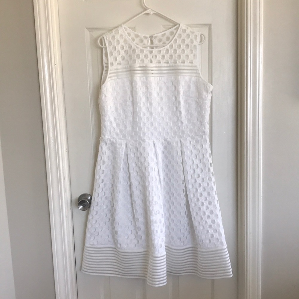 White Fit & Flare Dress - Size 16